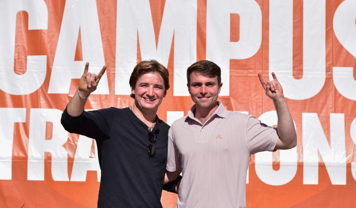 Verified Carbon Co-Founder Coleman White, left, and Chief Business Officer Thomas McGuire photographed at the UT Main Building on Friday, November 15, 2024.