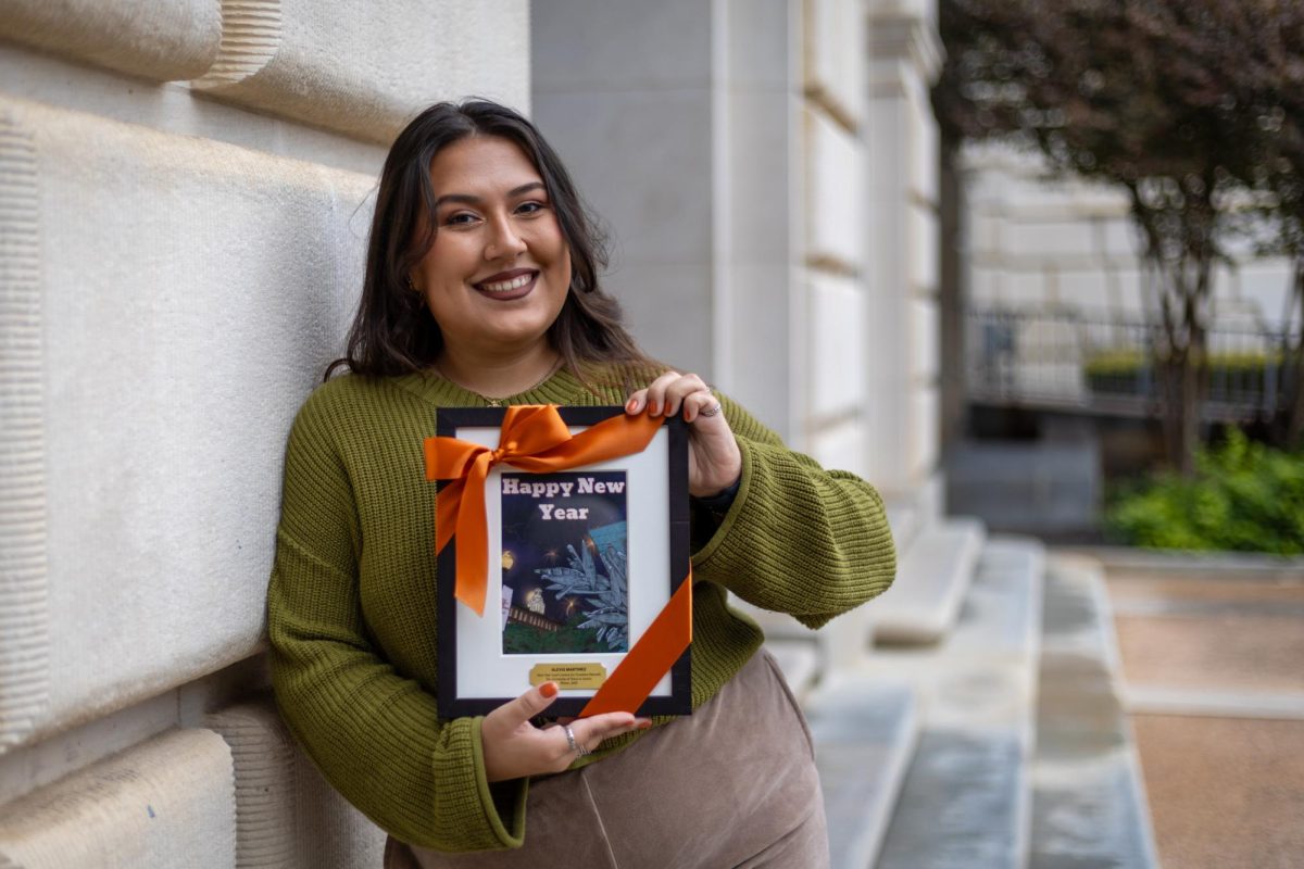 President Hartzell’s 2025 New Year’s Card winner captures campus from a unique perspective