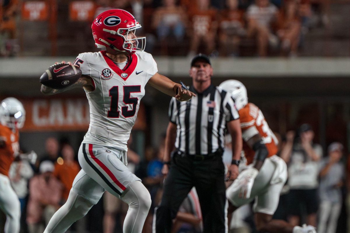 Georgia quarterback Carson Beck during Texas' game against the Bulldogs on Oct. 19, 2024. 