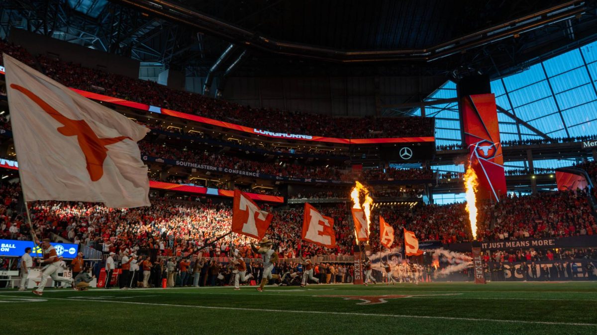 Texas' runout ahead of the SEC Championship game against Georgia in Mercedes-Benz Stadium on Dec. 7, 2024. 