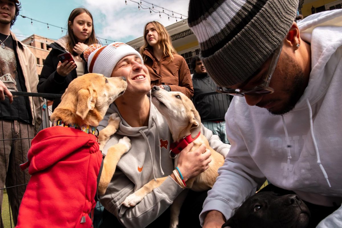 Longhorns share love at PAWs animal shelter Valentine's Day fundraiser