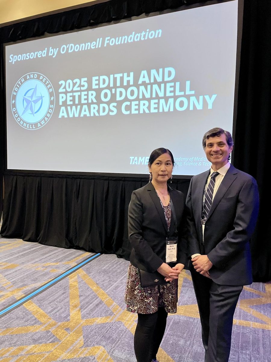 Ilya Finkelstein with Keiko Torii at the Texas Academy of Medicine, Engineering, Science & Technology (TAMEST) annual conference.