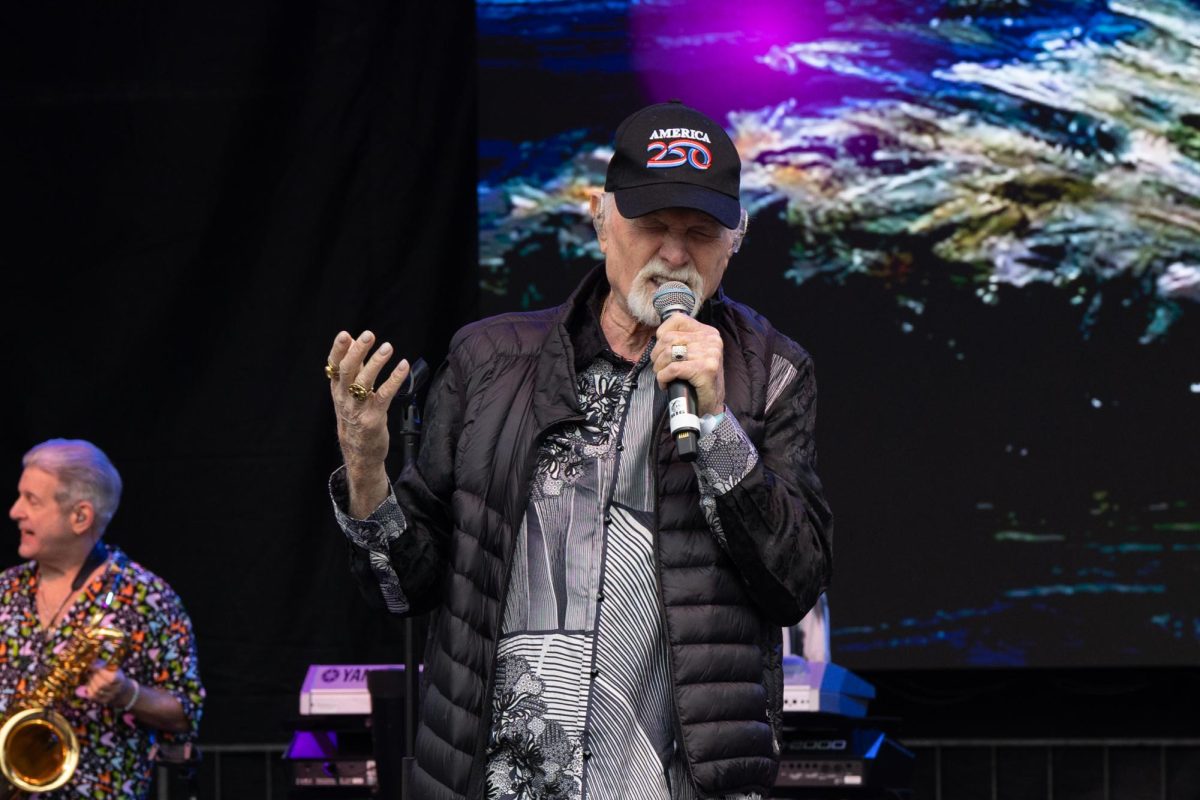 The Beach Boys co-founder Mike Love performs on the LBJ Lawn on Nov. 1. The band played at the Longhorn City Limits following the Texas vs. Vanderbilt game.