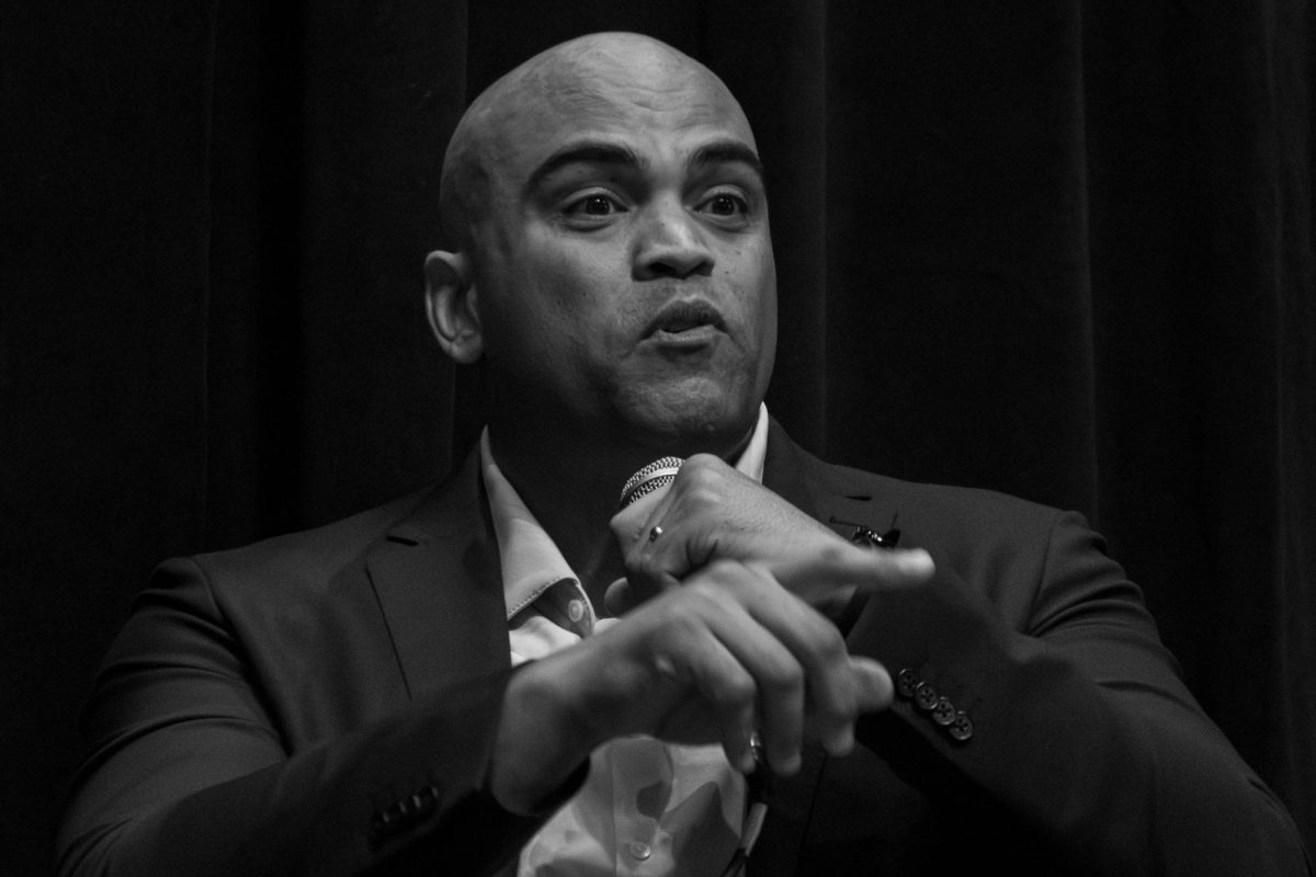 Former U.S. Rep. Colin Allred speaks at the Texas Tribune Festival on Friday, Nov. 14.