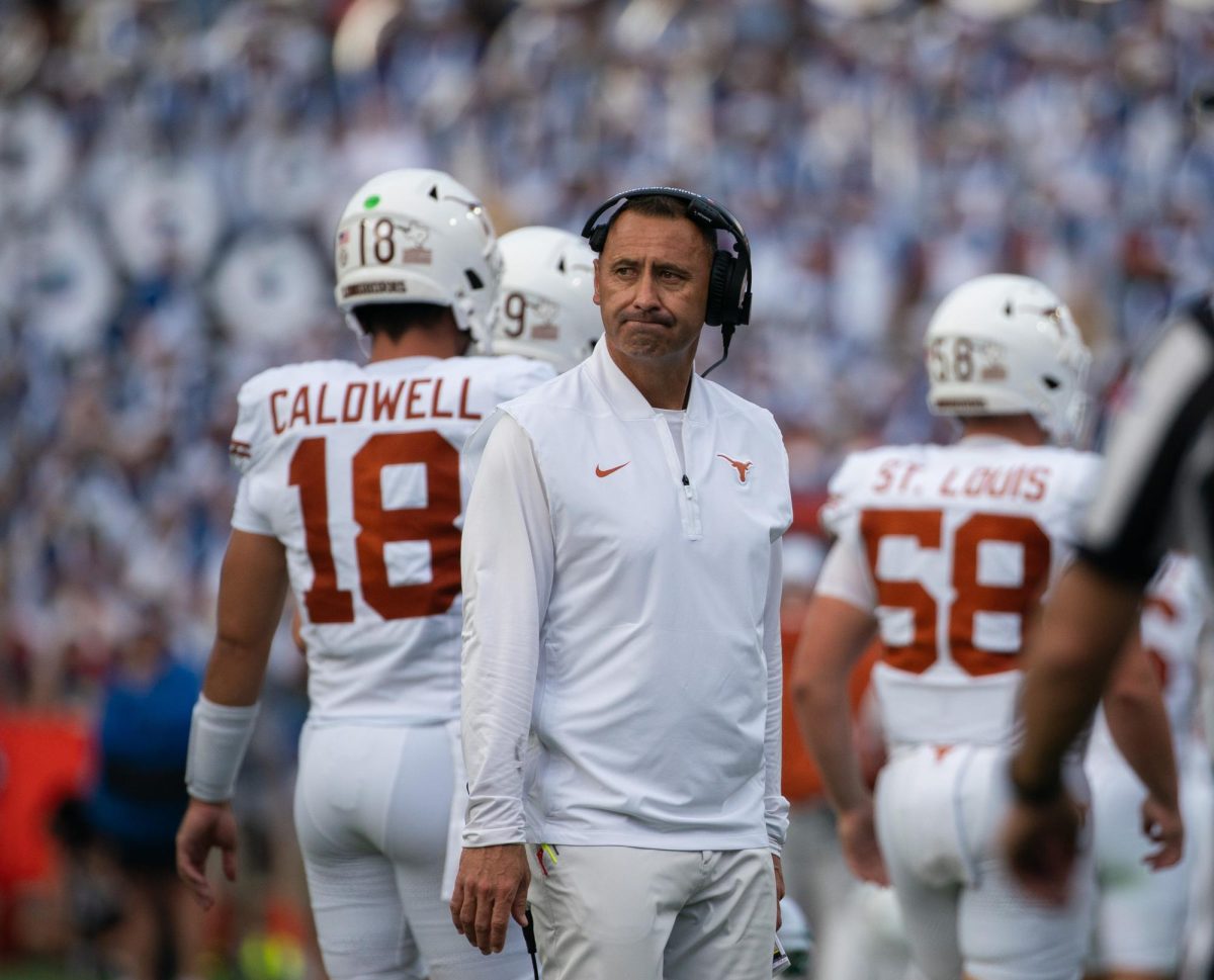 Longhorn head coach Steve Sarkisian during the Longhorns game against Florida on Oct. 4, 2025. 