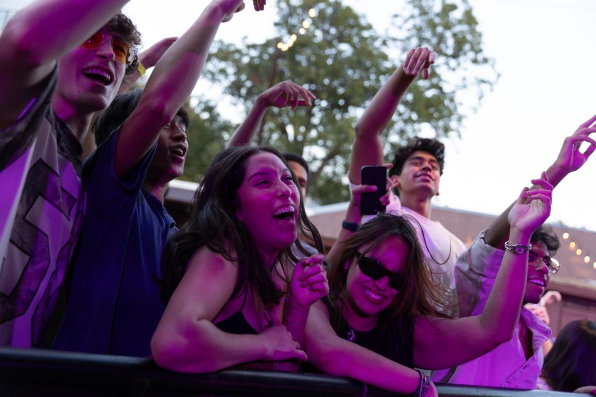 Fans cheer and sing during DJ Mandy's set at Scoot Inn on Nov. 8.