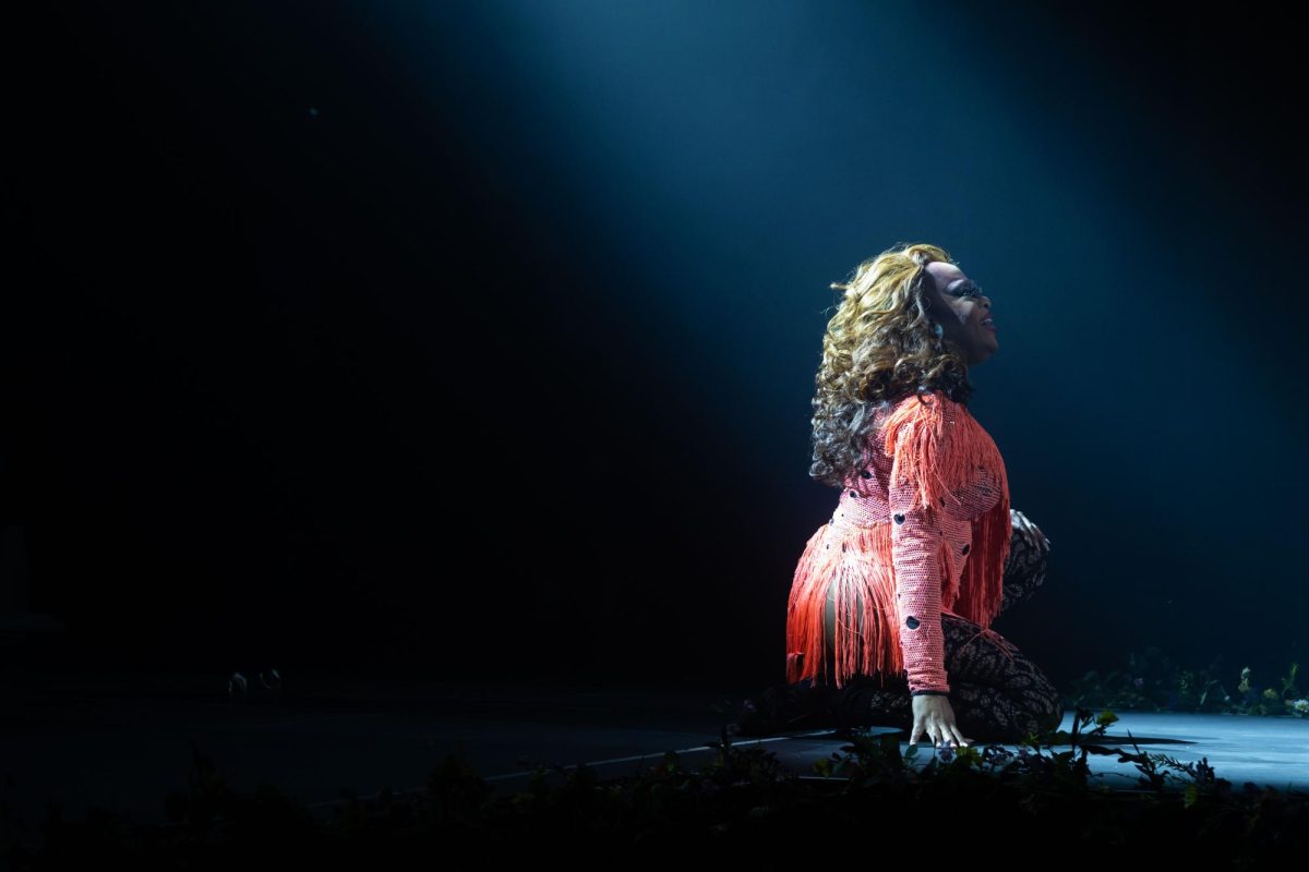 A performer looks out to the audience while performing at the Majestic Ball on June 21, 2025.