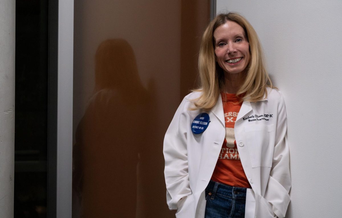 Kimberly "Kimmie" Ellison poses for a portrait at Dell Medical School on Jan. 2. Ellison is running for House District 49 representative as a Democrat.
