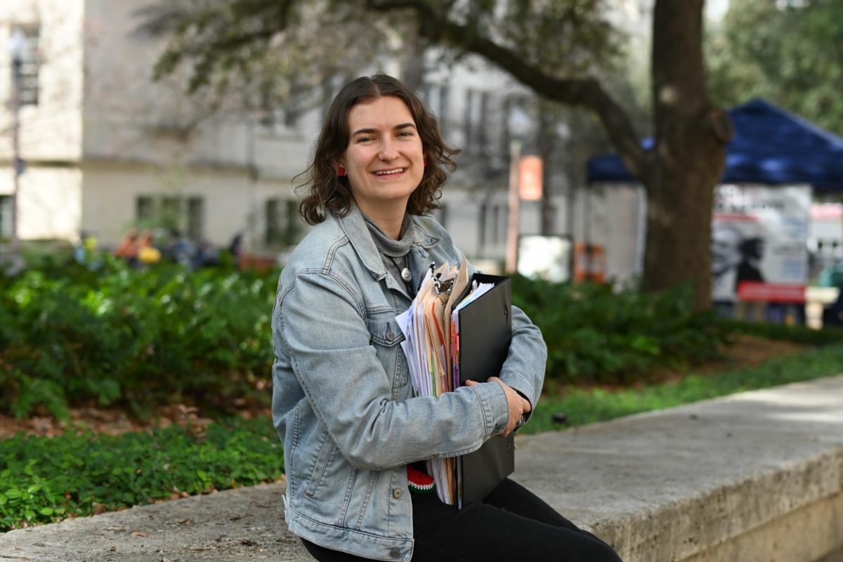 Gigs Hodges poses for a portrait outside the Texas Union on Jan. 12.