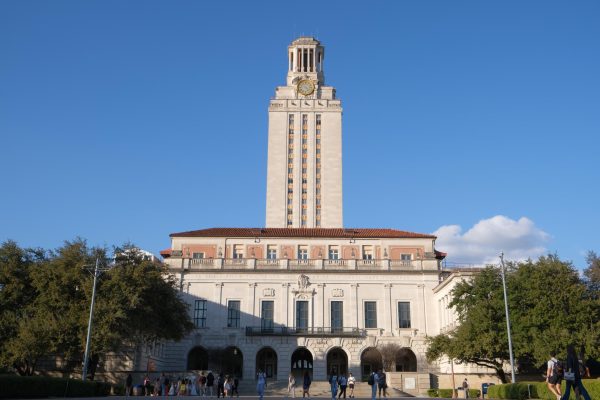 The UT Tower is pictured on Feb. 4, 2025.