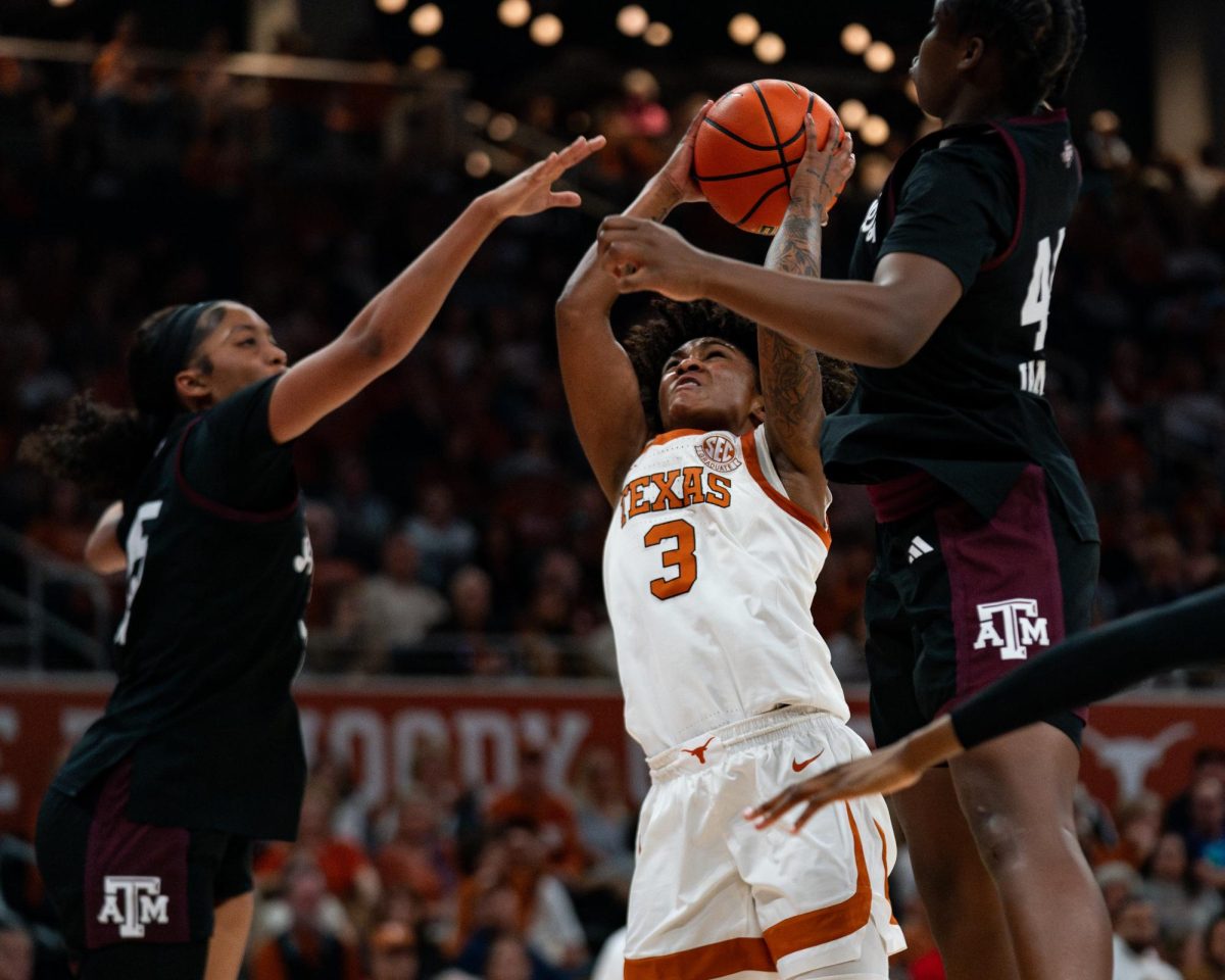 Guard Rori Harmon attempts a layup during Texas' game against Texas A&M on Sunday, Jan. 18. 