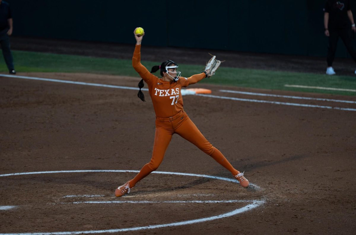 Senior pitcher Citlaly Gutierrez pitches against Houston on Feb. 27.