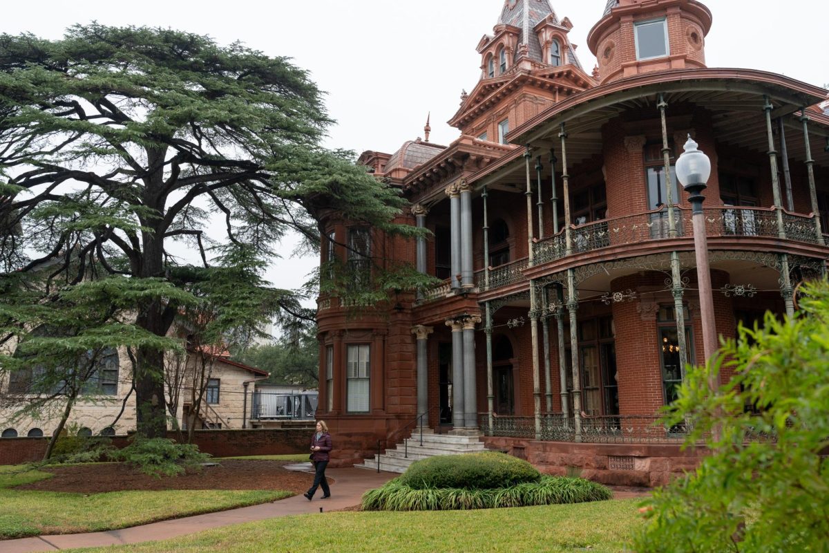 A person walks in front of the Littlefield House on Jan. 23.