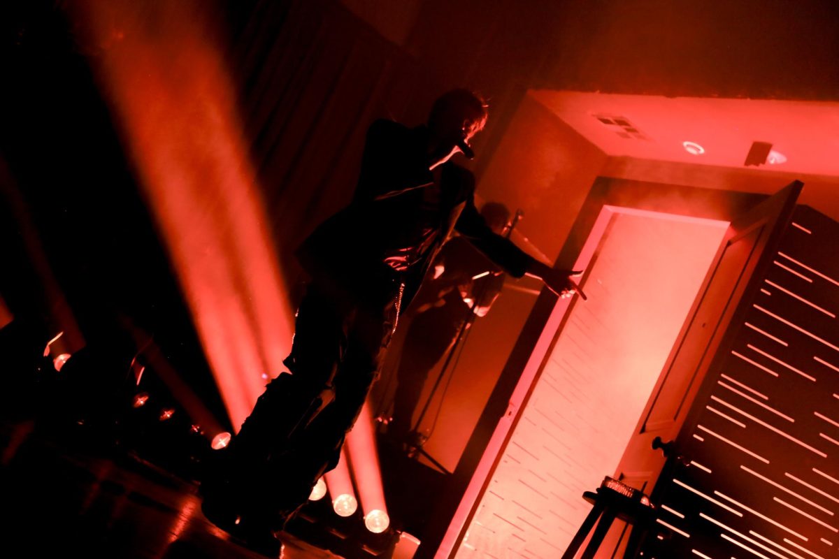 Australian singer Ruel walks through a door during the opening night of his Kicking My Feet tour at Emo’s Austin on Feb. 9, 2026.