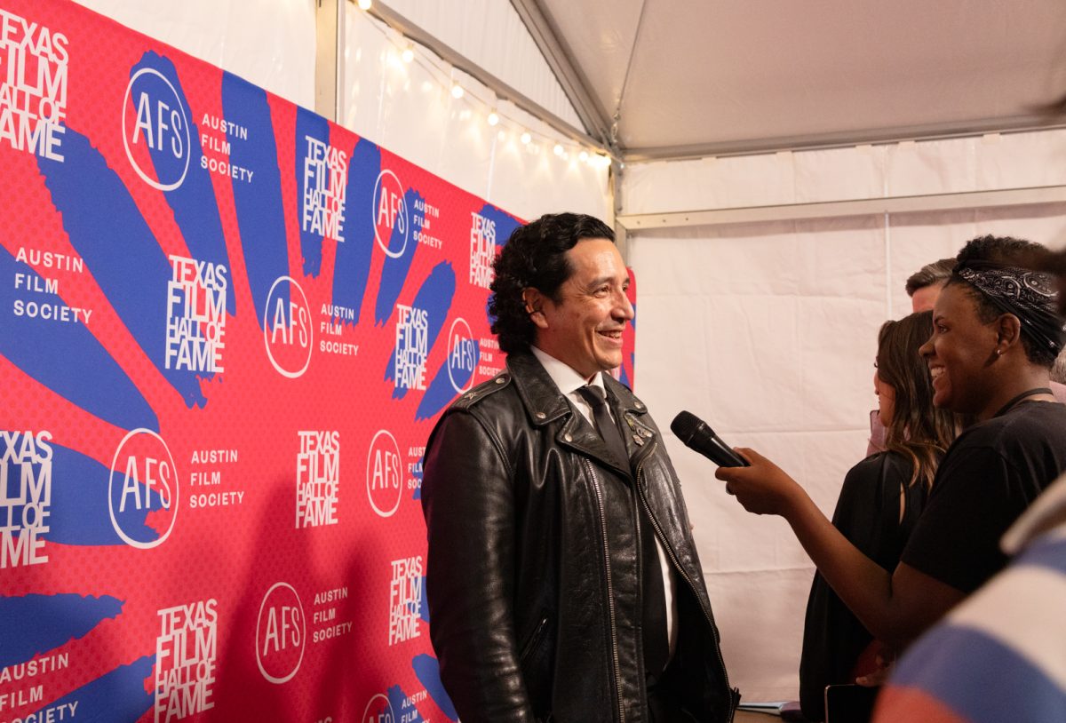 Actor Gabriel Luna smiles during an interview on the red carpet of the 2026 Texas Film Awards on March 5.