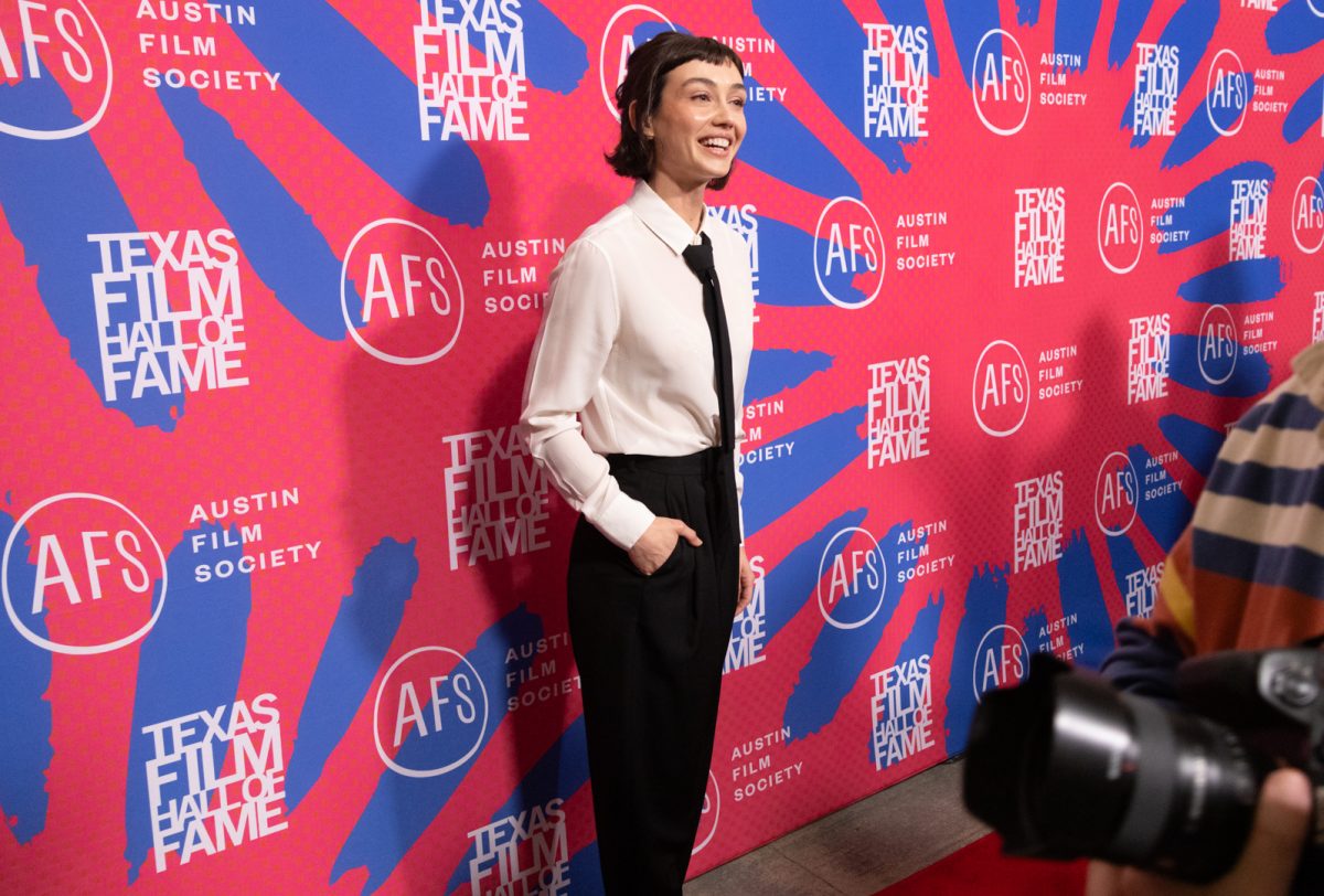 Actor Sydney Chandler smiles while getting her picture taken on the red carpet of the 2026 Texas Film Awards on March 5.