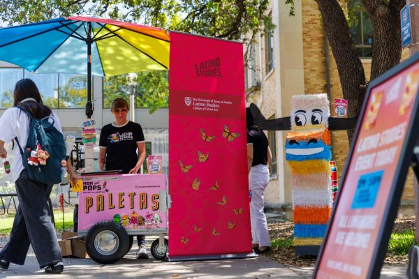 Paletas are handed out outside of the Gordon White Building on Tuesday, March 24.