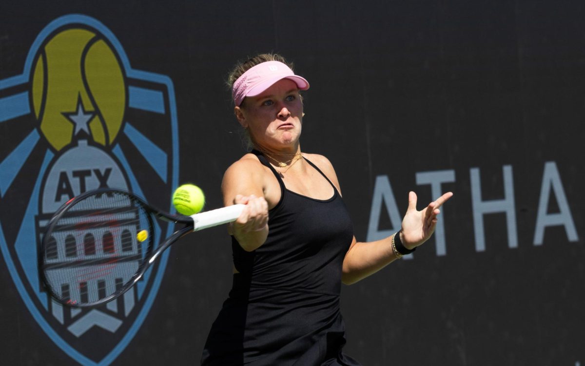 Peyton Stearns prepares to hit the ball during the finals singles match at the ATX Open on Sunday, March 1.