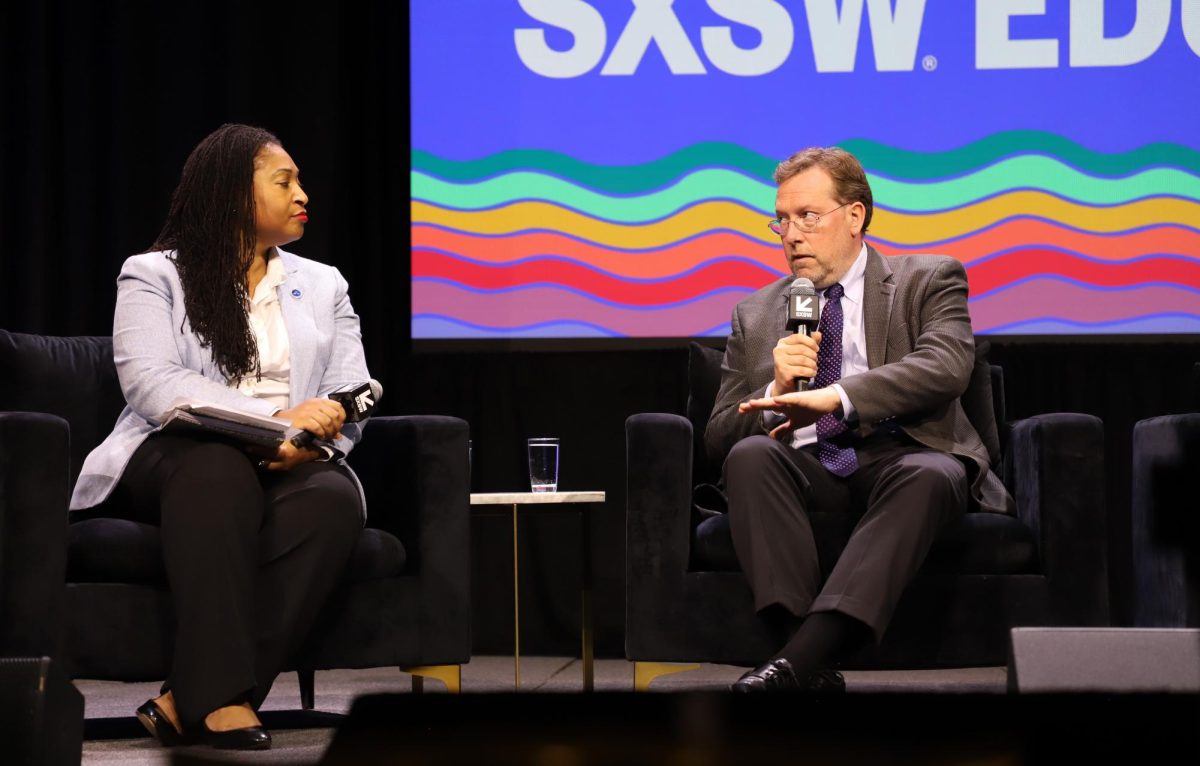Deneyse Kirkpatrick and Jason Czyz, presidents of the Texas International Education Consortium and the Institute of International Education, respectively, spoke at a featured session, "New Ground Rules: Shifts in U.S. International Education," during SXSW EDU on Wednesday, March 11.