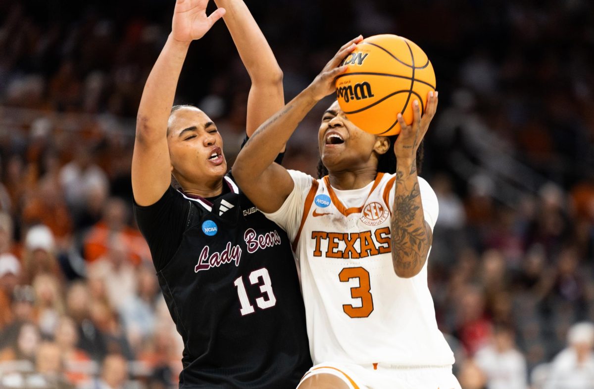 Senior guard Rori Harmon makes a layup during Texas' March Madness game against Missouri State at Moody Center on Friday, March 20.