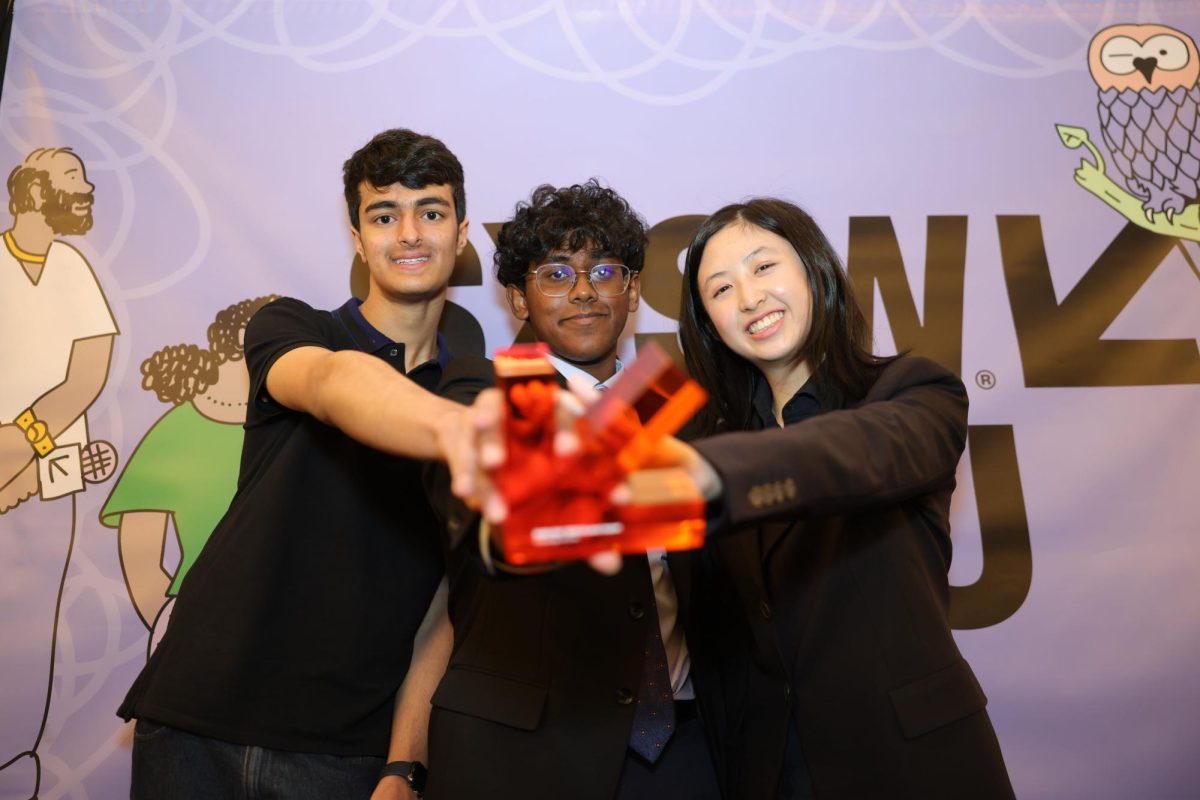 High schoolers from Singapore and Austin win the Student Impact Challenge, a competition where students pitch their own service projects, at SXSW EDU on Wednesday, March 11. The team created Immunova AI, a non-profit that uses AI and medical data to improve cancer treatment.