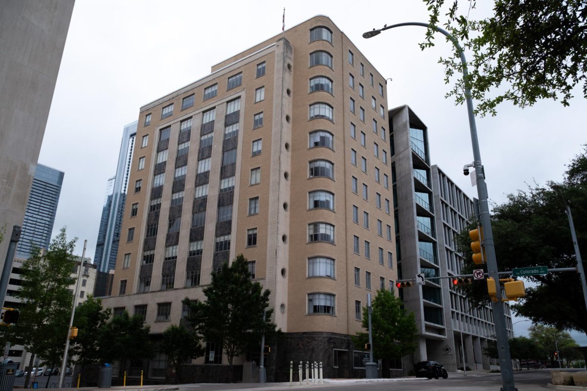 The Texas Department of Licensing and Regulation is pictured on Colorado Street on April 4. 
