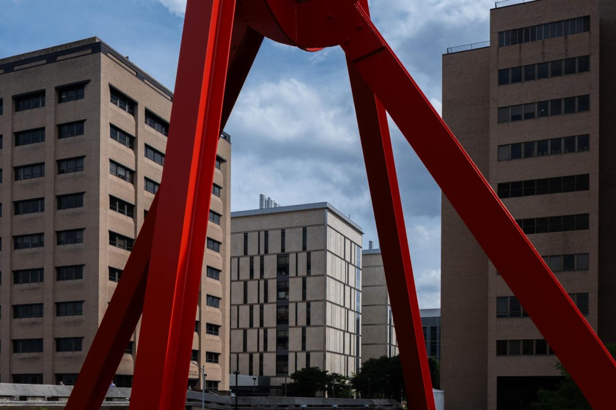 (From left) The Ernest Cockrell Jr. Hall, Engineering Education and Research Center and Physics, Math, and Astronomy Building are pictured on April 17.