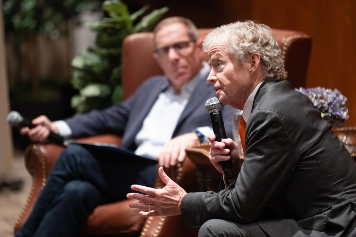 ‘The money belongs to us’: Texas Comptroller Republican nominee speaks at LBJ School
