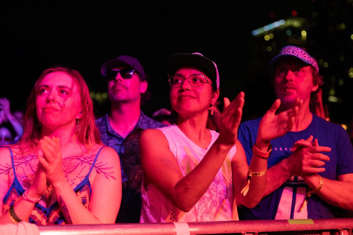 Fans clap as Parliament Funkadelic performs at the Austin Blues Festival at Moody Amphitheater on April 26. 