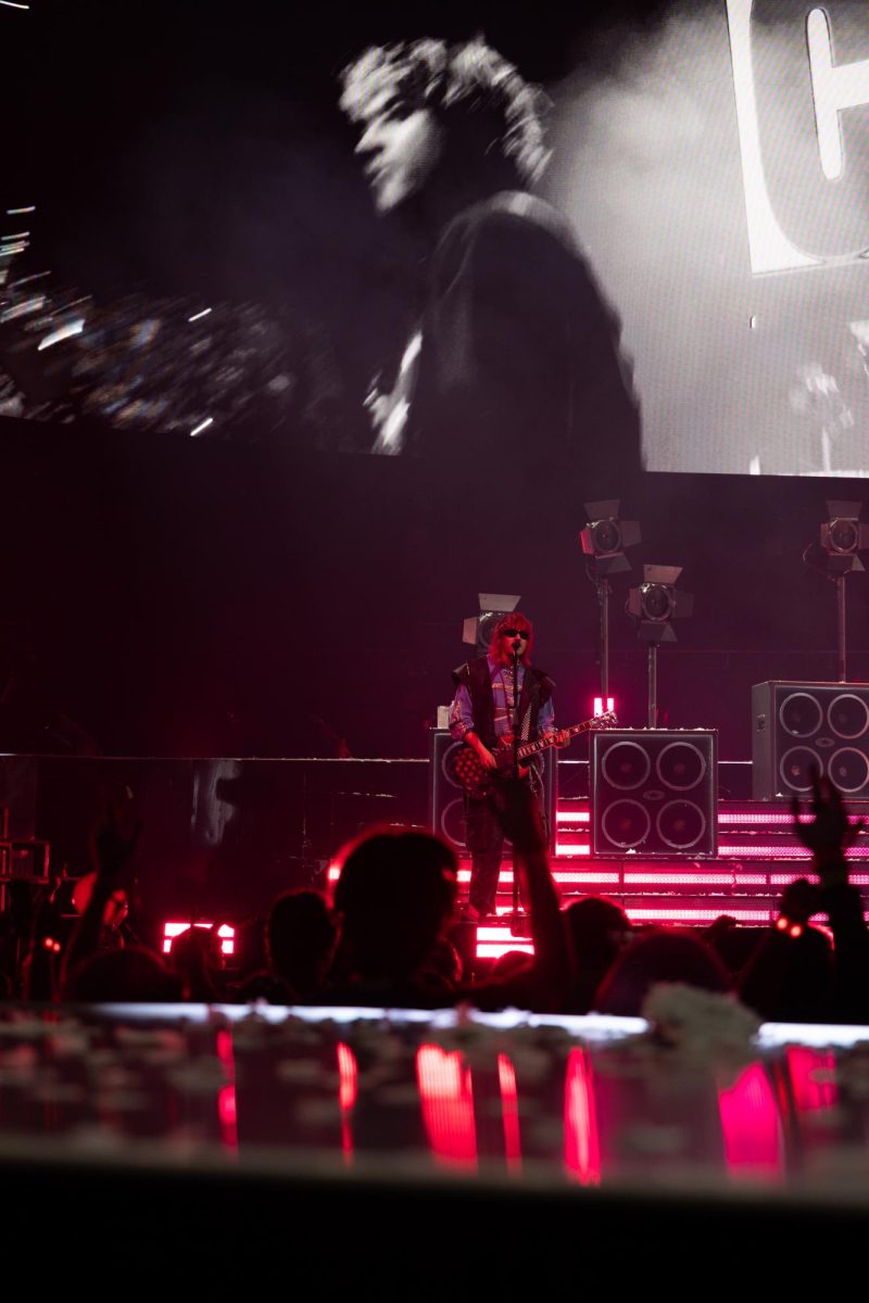 Guitarist Michael Clifford performs the band's song, "No. 1 Obsession," at Moody Center in Austin on June 21.